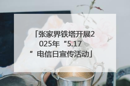 张家界铁塔开展2025年“5.17”电信日宣传活动
