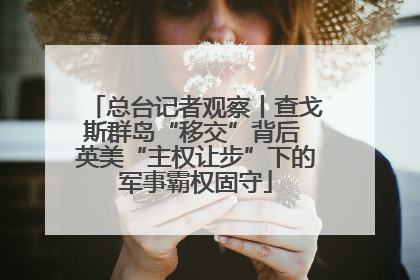 总台记者观察丨查戈斯群岛“移交”背后 英美“主权让步”下的军事霸权固守