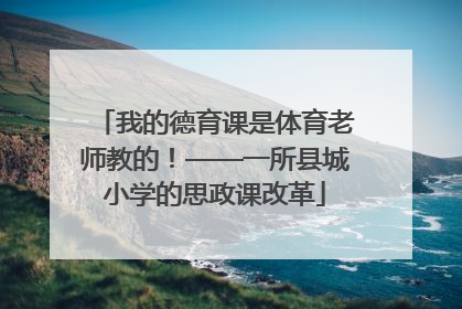 我的德育课是体育老师教的！——一所县城小学的思政课改革