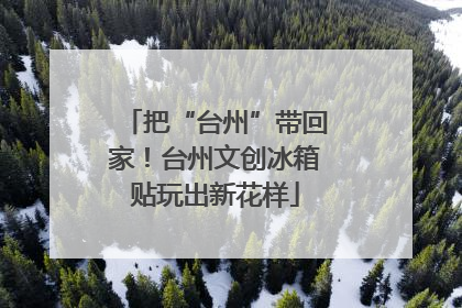 把“台州”带回家！台州文创冰箱贴玩出新花样