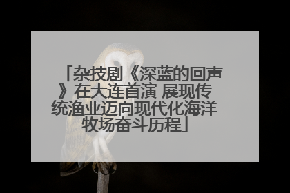 杂技剧《深蓝的回声》在大连首演 展现传统渔业迈向现代化海洋牧场奋斗历程