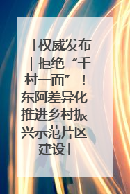 权威发布｜拒绝“千村一面”！东阿差异化推进乡村振兴示范片区建设