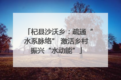 杞县沙沃乡：疏通“水系脉络” 激活乡村振兴“水动能”