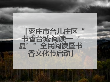 枣庄市台儿庄区“书香台城·阅读一‘夏’”全民阅读暨书香文化节启动