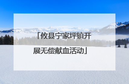 攸县宁家坪镇开展无偿献血活动