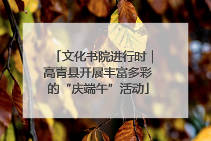 文化书院进行时｜高青县开展丰富多彩的“庆端午”活动