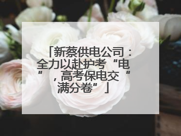 新蔡供电公司：全力以赴护考“电”，高考保电交“满分卷”