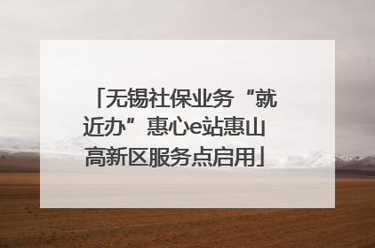 无锡社保业务“就近办”惠心e站惠山高新区服务点启用