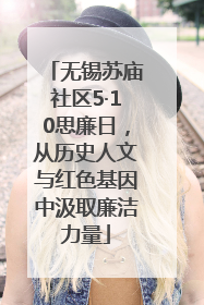 无锡苏庙社区5·10思廉日，从历史人文与红色基因中汲取廉洁力量