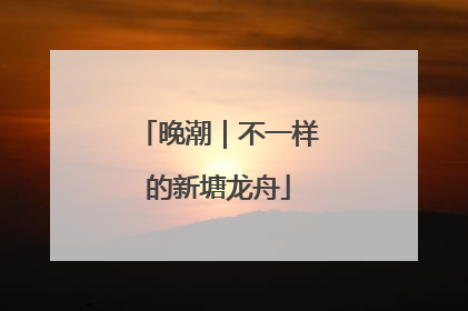 晚潮｜不一样的新塘龙舟