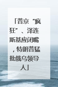 普京“疯狂”、泽连斯基应闭嘴，特朗普猛批俄乌领导人