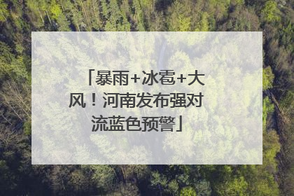 暴雨+冰雹+大风！河南发布强对流蓝色预警