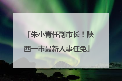 朱小青任副市长！陕西一市最新人事任免