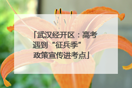 武汉经开区：高考遇到“征兵季”  政策宣传进考点