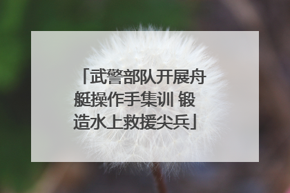 武警部队开展舟艇操作手集训 锻造水上救援尖兵