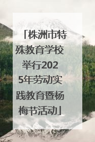 株洲市特殊教育学校举行2025年劳动实践教育暨杨梅节活动