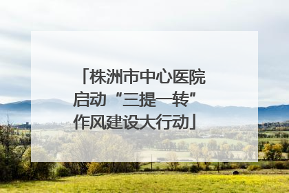 株洲市中心医院启动“三提一转”作风建设大行动
