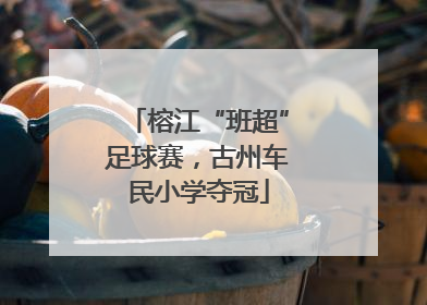 榕江“班超”足球赛，古州车民小学夺冠