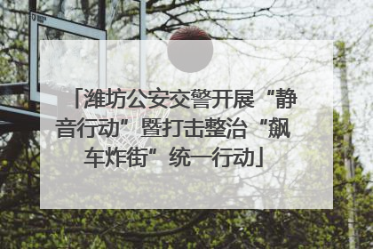 潍坊公安交警开展“静音行动”暨打击整治“飙车炸街”统一行动