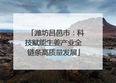 潍坊昌邑市：科技赋能生姜产业全链条高质量发展