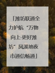 潍坊联通全力护航“万物向上·更好潍坊”凤溪地夜市通信畅通