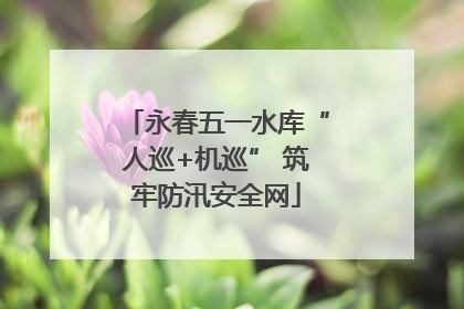 永春五一水库“人巡+机巡” 筑牢防汛安全网