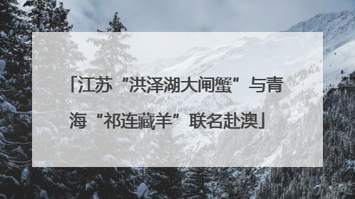 江苏“洪泽湖大闸蟹”与青海“祁连藏羊”联名赴澳
