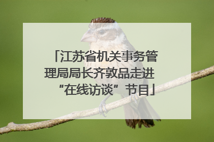 江苏省机关事务管理局局长齐敦品走进“在线访谈”节目