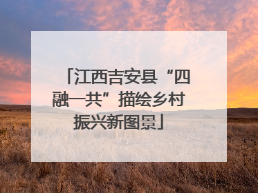 江西吉安县“四融一共”描绘乡村振兴新图景