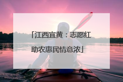 江西宜黄：志愿红助农惠民情意浓