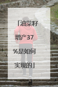 油菜籽增产37%是如何实现的