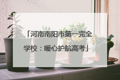 河南南阳市第一完全学校：暖心护航高考