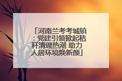 河南兰考考城镇：党建引领掀起秸秆清理热潮 助力人居环境焕新颜