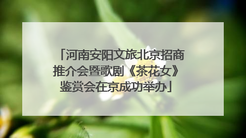 河南安阳文旅北京招商推介会暨歌剧《茶花女》鉴赏会在京成功举办