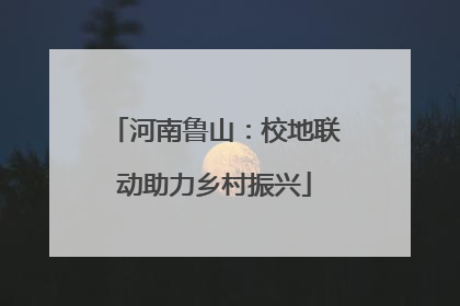 河南鲁山：校地联动助力乡村振兴