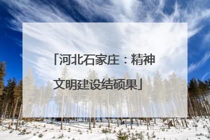 河北石家庄：精神文明建设结硕果