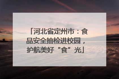 河北省定州市：食品安全抽检进校园，护航美好“食”光