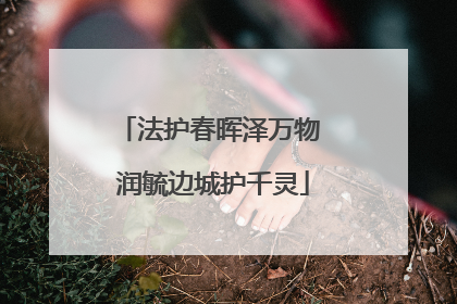 法护春晖泽万物 润毓边城护千灵