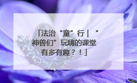 法治“童”行｜“神兽们”玩嗨的课堂有多有趣？！