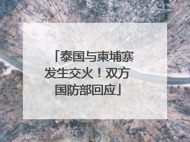泰国与柬埔寨发生交火！双方国防部回应