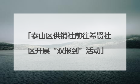 泰山区供销社前往希贤社区开展“双报到”活动