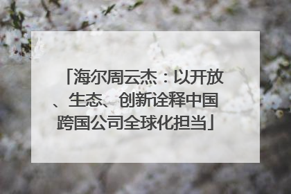 海尔周云杰：以开放、生态、创新诠释中国跨国公司全球化担当