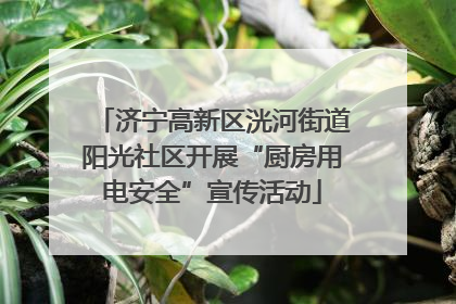 济宁高新区洸河街道阳光社区开展“厨房用电安全”宣传活动