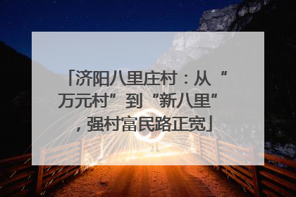 济阳八里庄村：从“万元村”到“新八里”，强村富民路正宽
