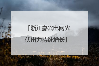 浙江嘉兴电网光伏出力持续增长