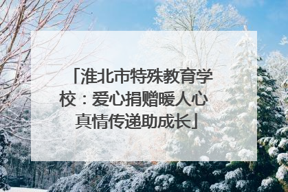 淮北市特殊教育学校：爱心捐赠暖人心 真情传递助成长
