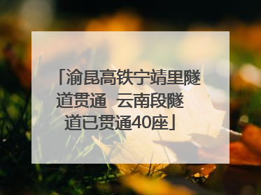 渝昆高铁宁靖里隧道贯通  云南段隧道已贯通40座