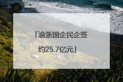 渝浙国企民企签约25.7亿元