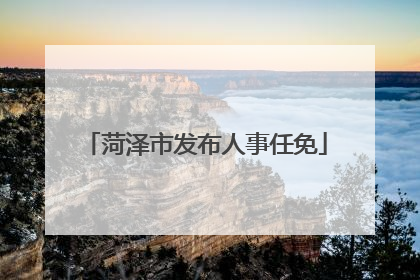 菏泽市发布人事任免