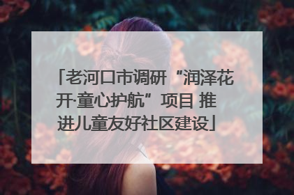 老河口市调研“润泽花开·童心护航”项目 推进儿童友好社区建设
